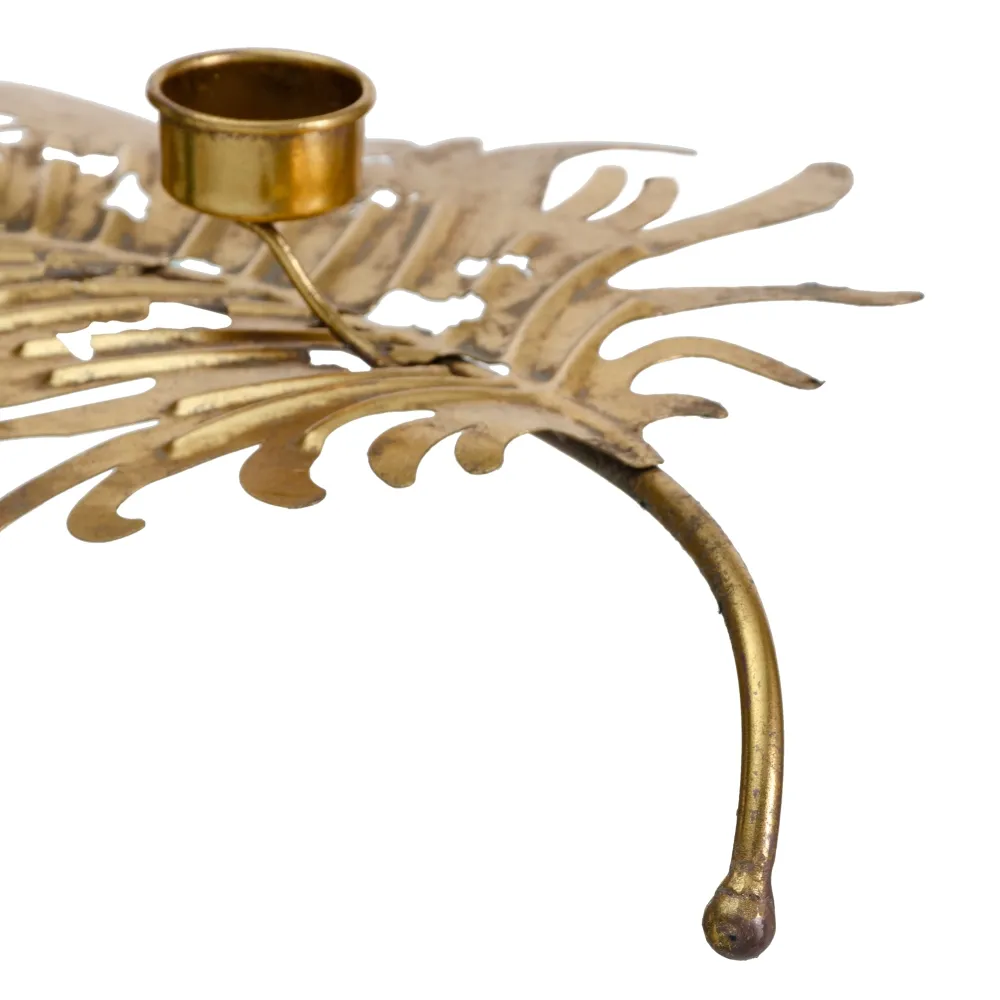 Suport 3 Lumânări din Metal Auriu Antichizat creativdeco.ro [5]
