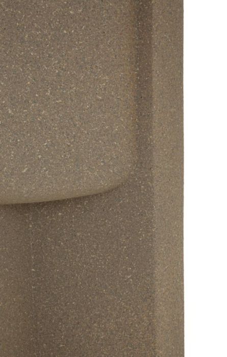 Suport vază exterior maro din rășină cu design sculptural Moai variantă compactă [7]