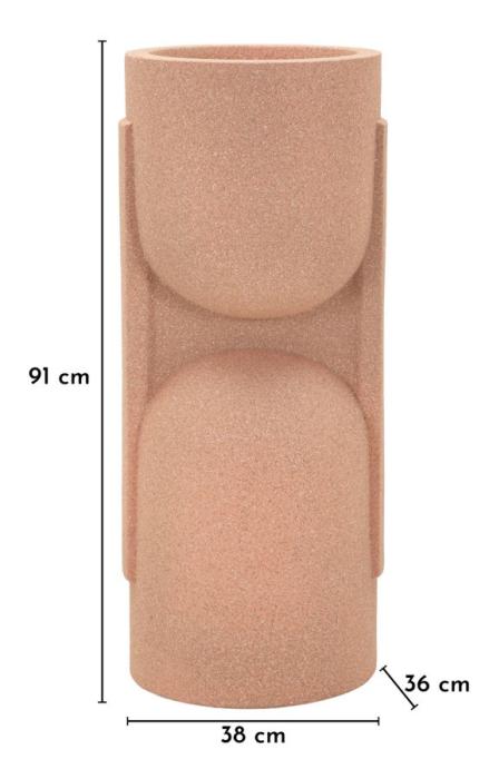 Suport vază exterior roșu din rășină cu design futurist Nui [8]