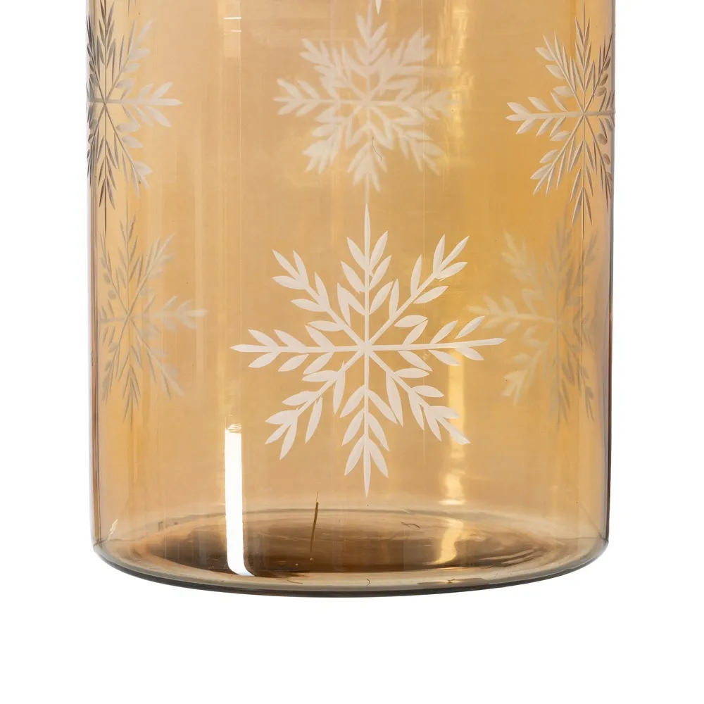 Suport de lumânări din cristal gravat fumuriu|creativdeco.ro [6]