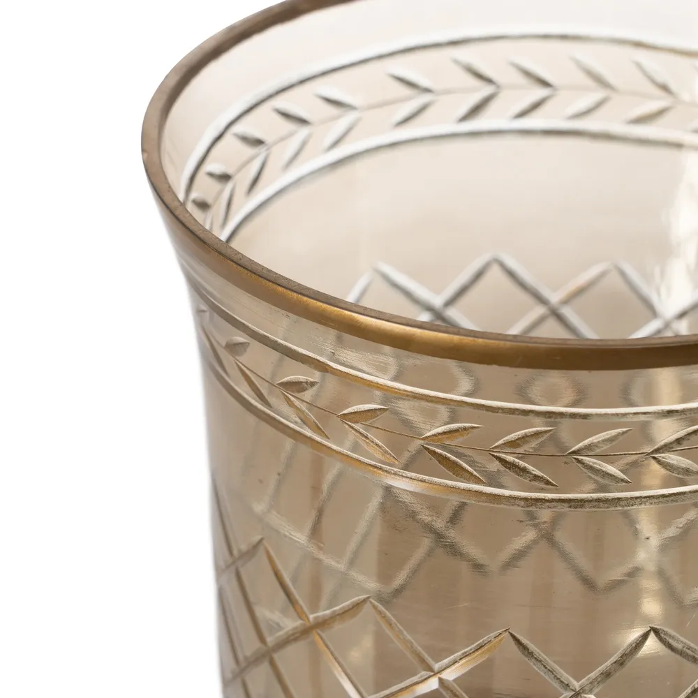 Suport de lumânări din cristal gravat vintage|creativdeco.ro [3]