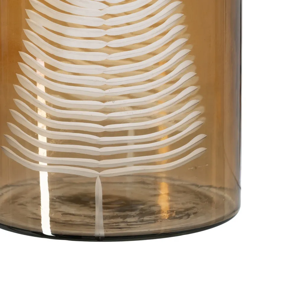 Suport de lumânări din cristal gravat fumuriu|creativdeco.ro [6]