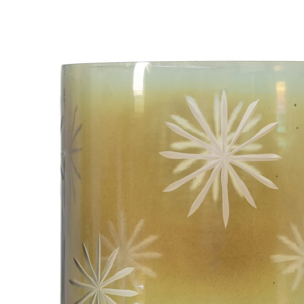 Suport de lumânări verde din cristal gravat|creativdeco.ro [5]