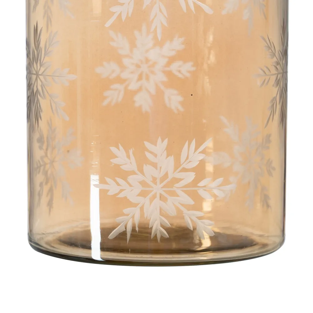 Suport de lumânări din cristal gravat fumuriu|creativdeco.ro [6]