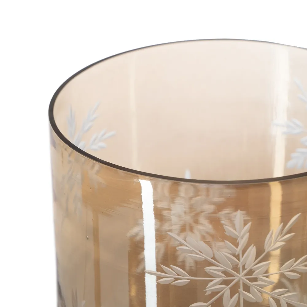 Suport de lumânări din cristal gravat fumuriu|creativdeco.ro [3]