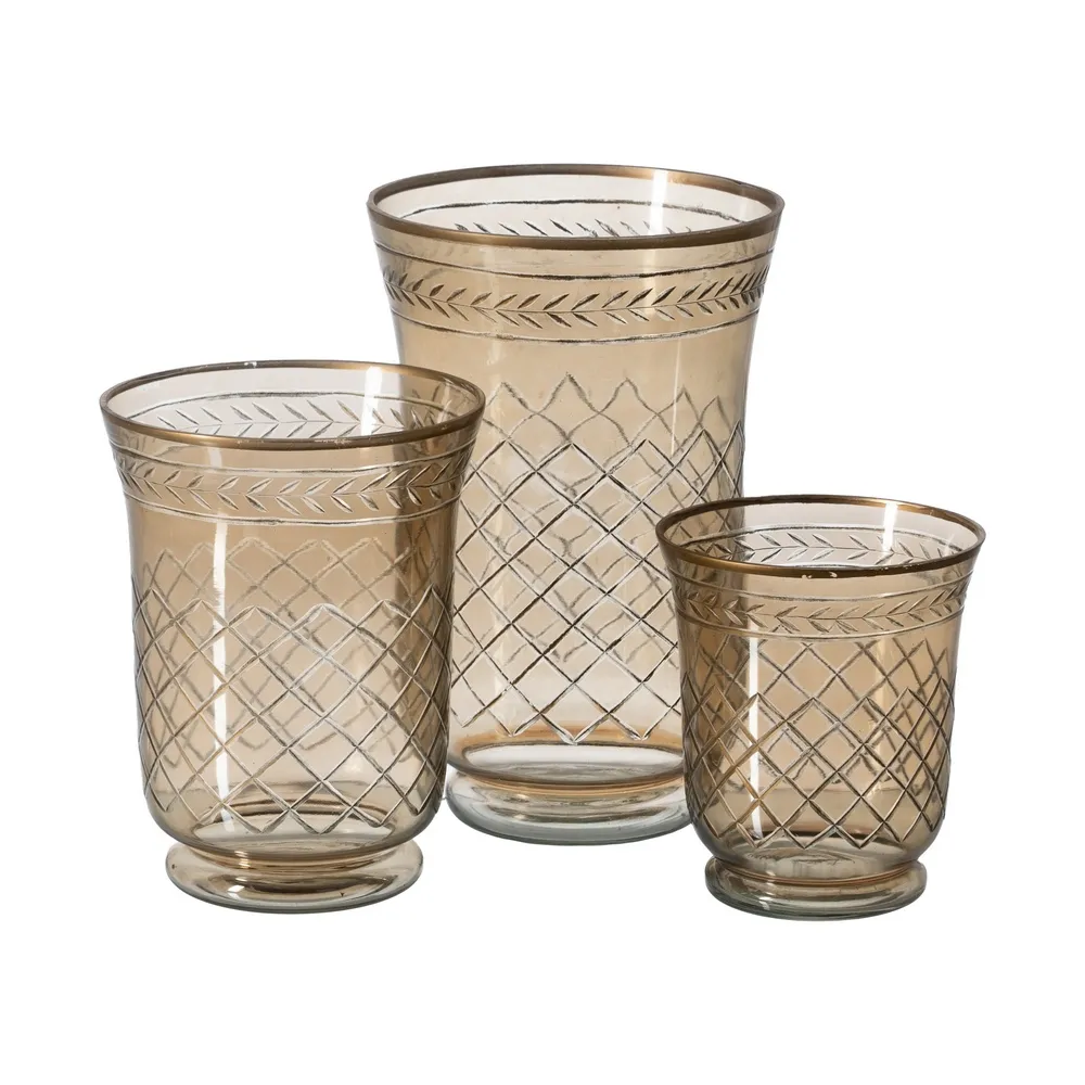 Suport de lumânări din cristal gravat vintage|creativdeco.ro [2]