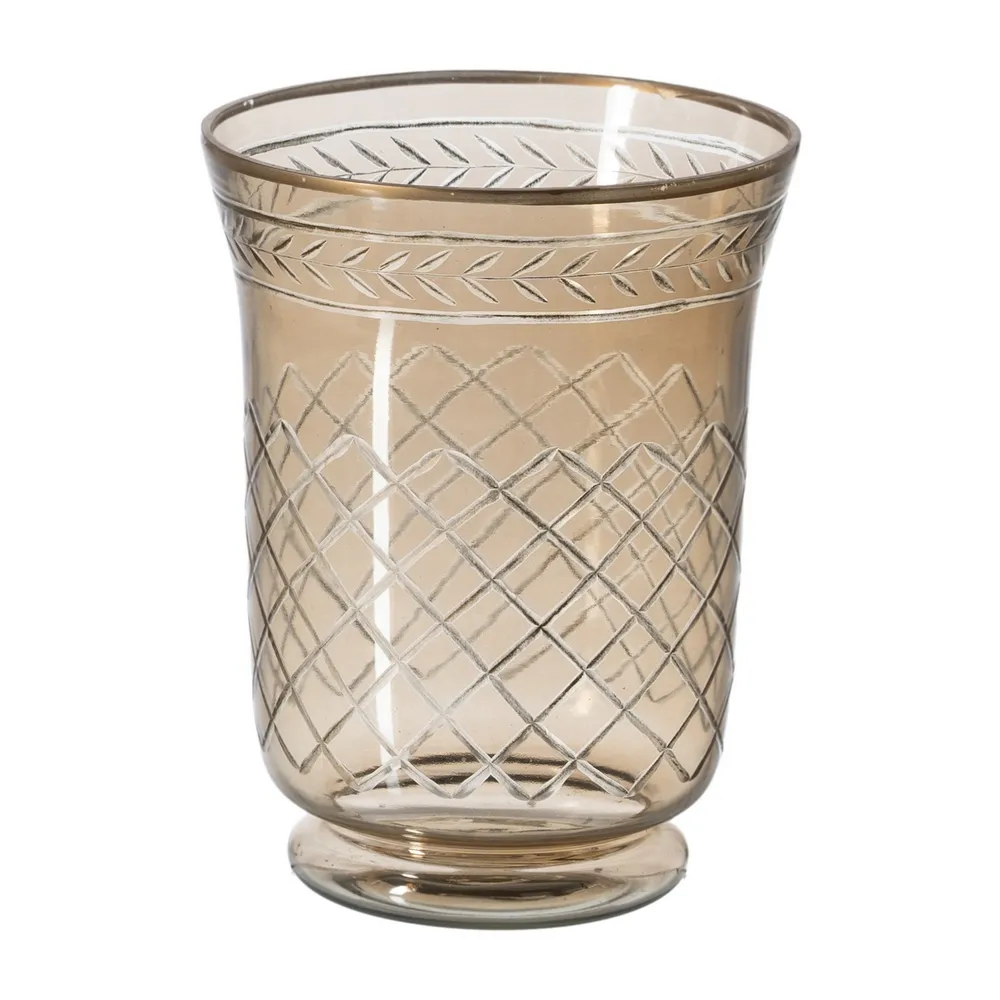 Suport de lumânări din cristal gravat vintage|creativdeco.ro [1]