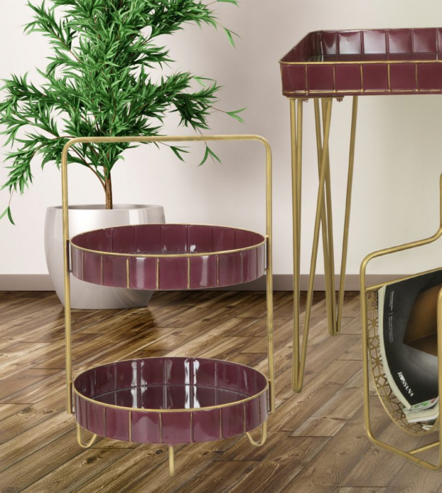 Suport Chei Double Glam Bordo [8]