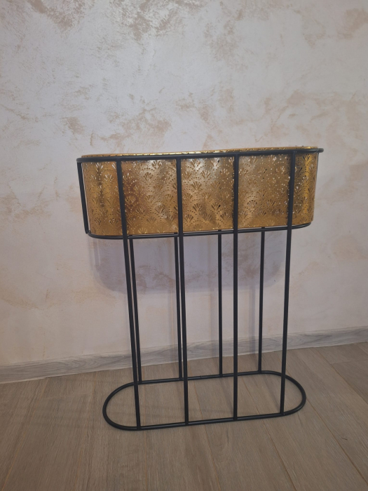 Suport flori Oval, auriu negru [11]