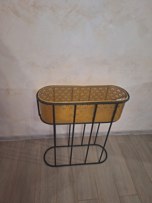 Suport flori Oval, auriu negru [10]