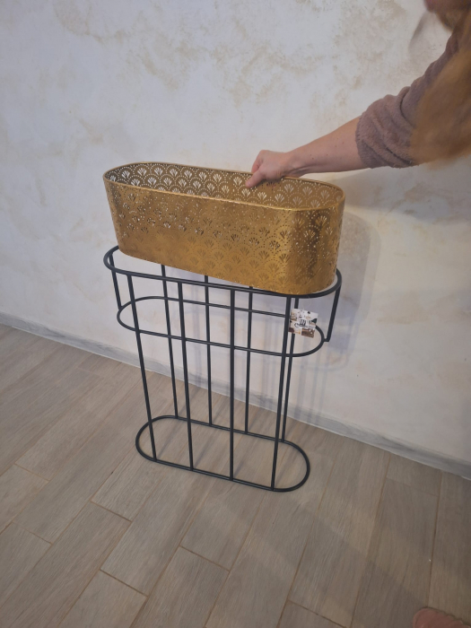 Suport flori Oval, auriu negru [12]