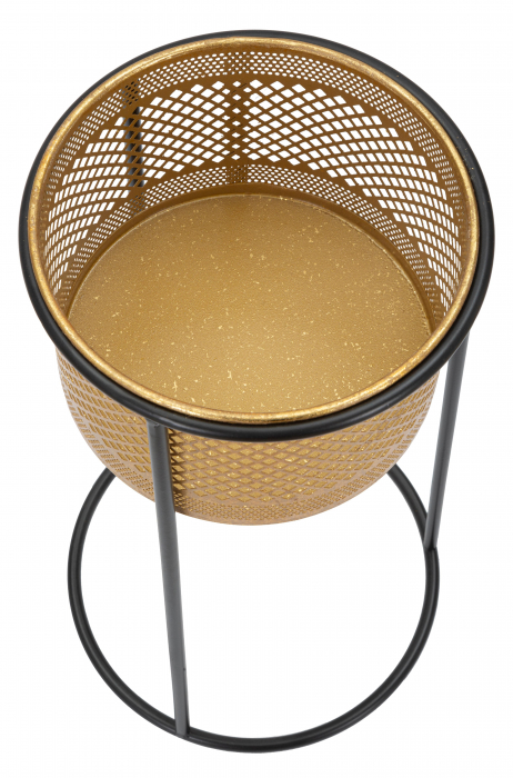 Suport flori Simply, negru/auriu [6]