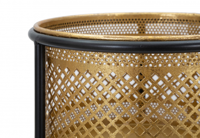 Suport flori Simply, negru/auriu [5]