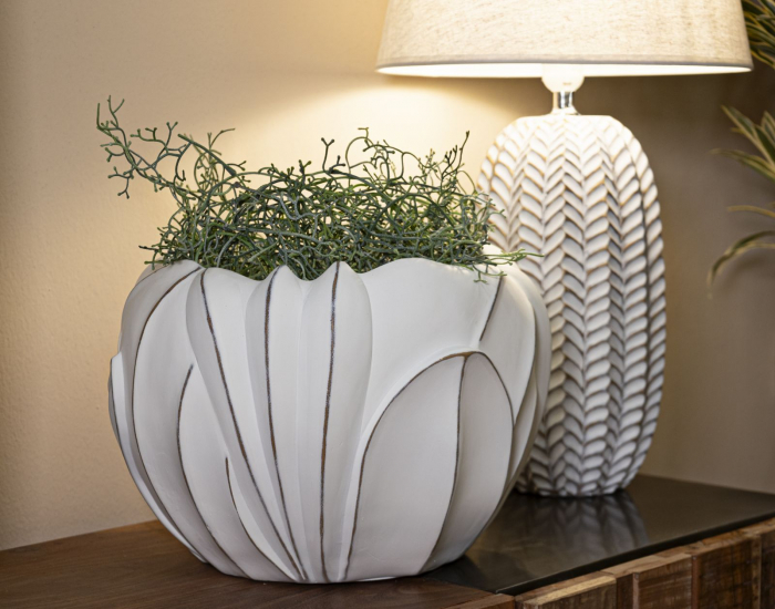 Suport ghiveci alb | Design natural | CreativDeco [7]