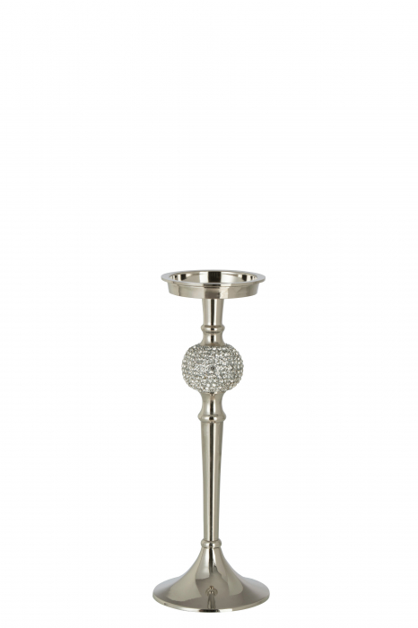 Suport lumanare Diamond Sphere, aluminiu argintiu [1]