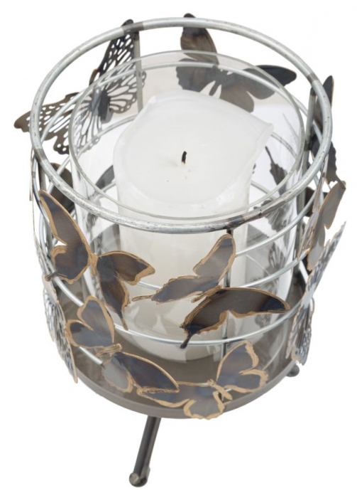 Suport lumanari fluturi 3D decor Glam CreativDeco [3]