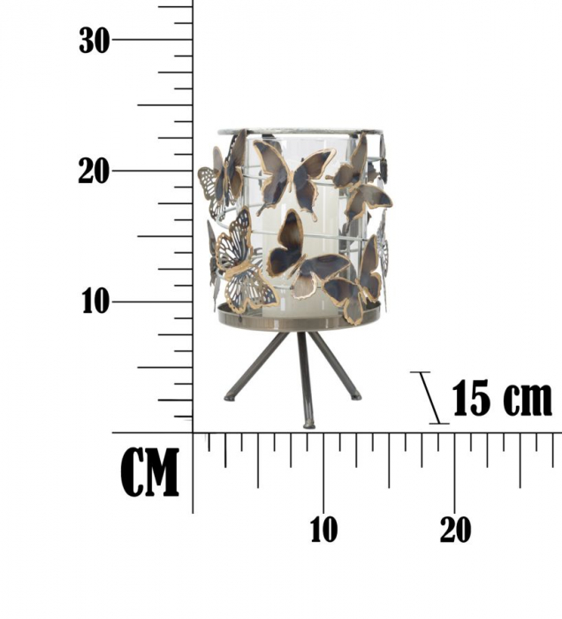 Suport lumanari fluturi 3D decor Glam CreativDeco [7]