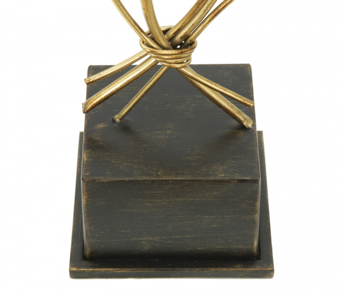 Suport lumanari Ginkgo Biloba auriu | Stil glamour CreativDeco [3]