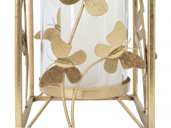 Suport lumanari auriu elegant fluturi metalici CreativDeco [8]