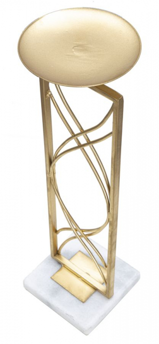 Suport lumanare inalt auriu stil Glamour CreativDeco [2]