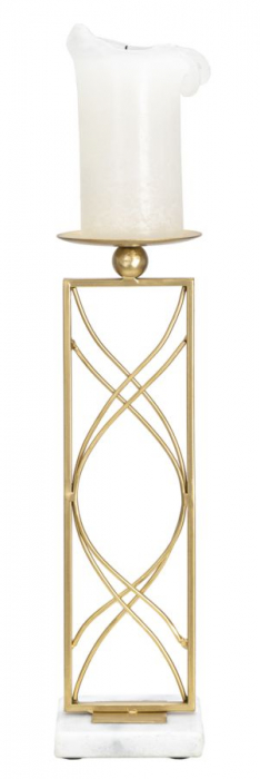 Suport lumanare inalt auriu stil Glamour CreativDeco [3]