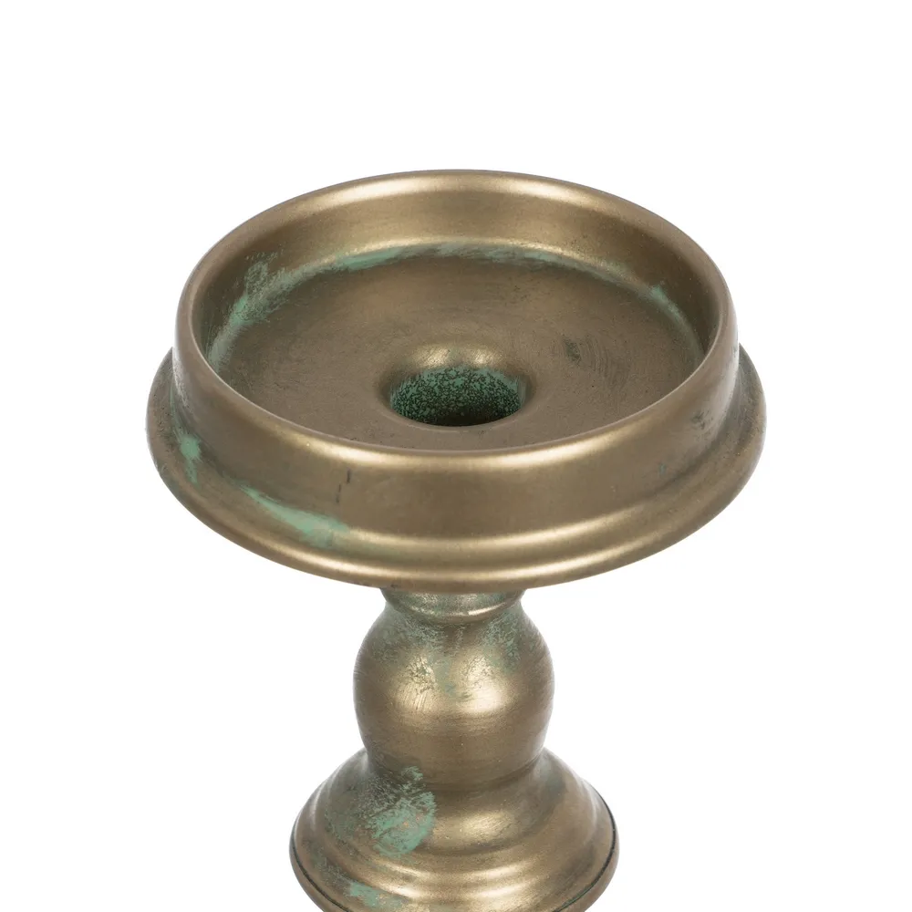 Suport Lumanare Old, Metal Auriu - CreativDeco.ro [10]