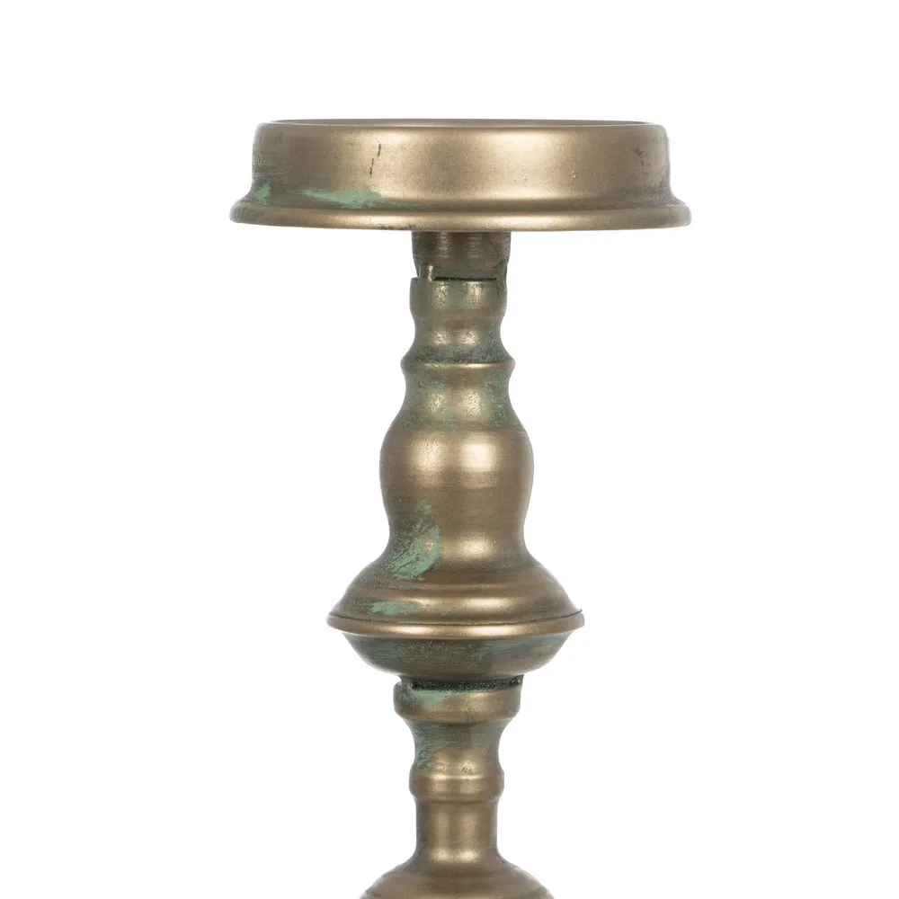 Suport Lumanare Old, Metal Auriu - CreativDeco.ro [2]