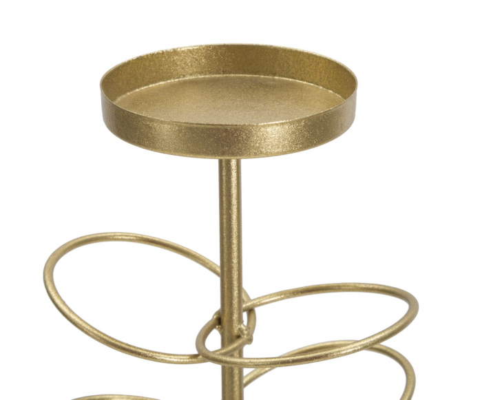 Suport lumanari contemporan Rings decor versatil CreativDeco [2]