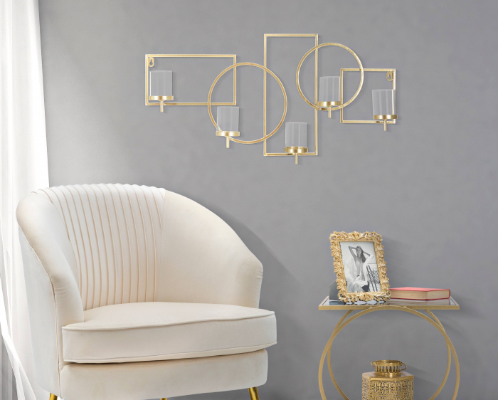 Suport lumanari geometric perete design italian CreativDeco [2]