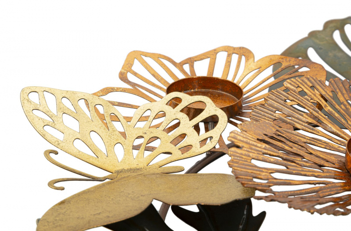 Suport lumanari Shine platou metalic 3D CreativDeco [3]