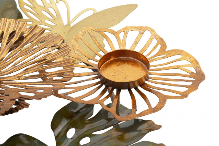 Suport lumanari Shine platou metalic 3D CreativDeco [2]