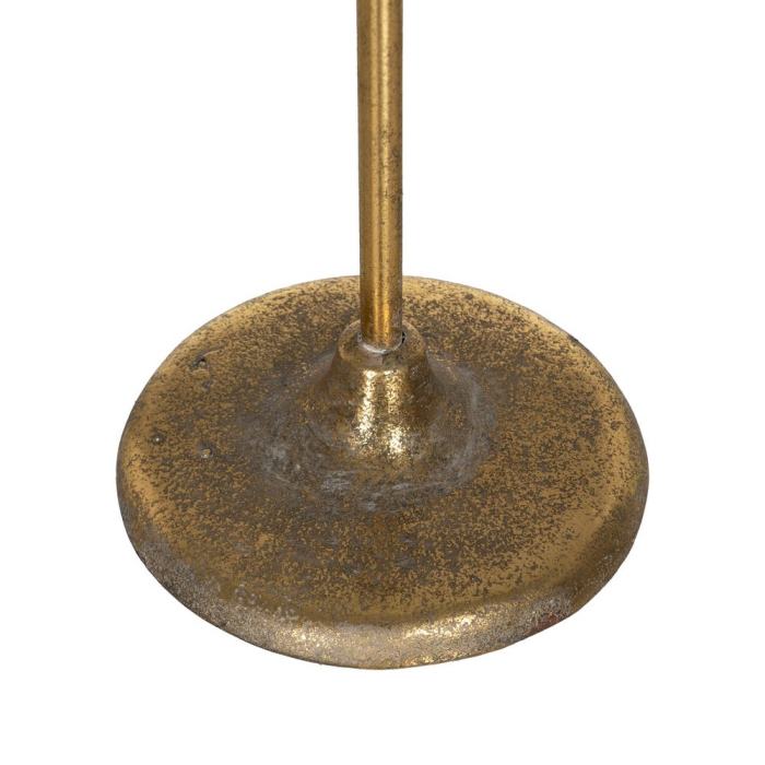 Suport pentru lumânare foarte înalt cu discuri asimetrice din metal auriu - CreativDeco [5]