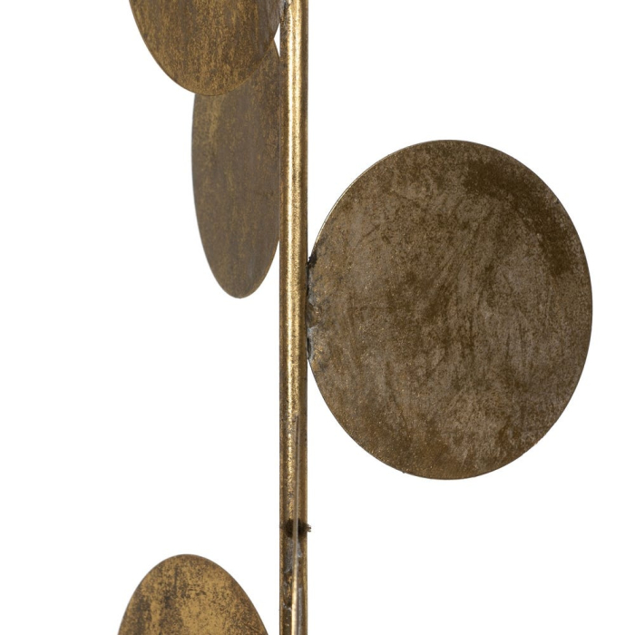 Suport pentru lumânare decorativ înalt cu discuri din metal auriu - CreativDeco [3]