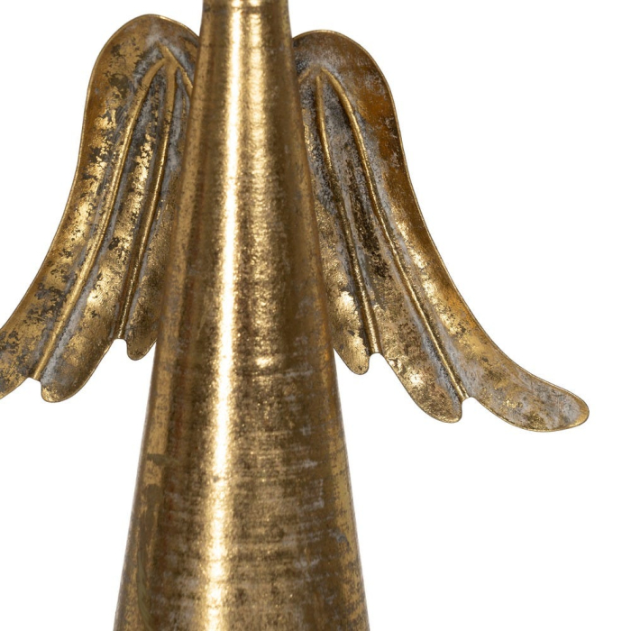 Suport pentru lumânare înger cu aripi din metal auriu și sticlă - CreativDeco [5]