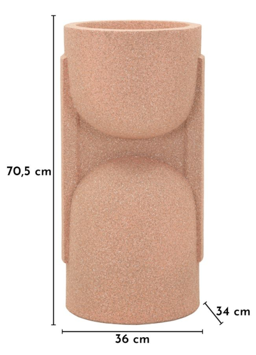 Suport pentru plante și flori exterior roșu din rășină cu design futurist [8]