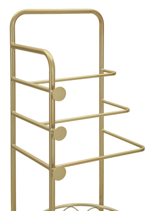 Suport pentru prosoape din metal auriu cu bază marmură și suport hârtie [7]