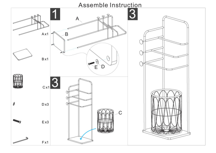 Suport pentru prosoape din metal auriu cu bază marmură și suport hârtie [10]