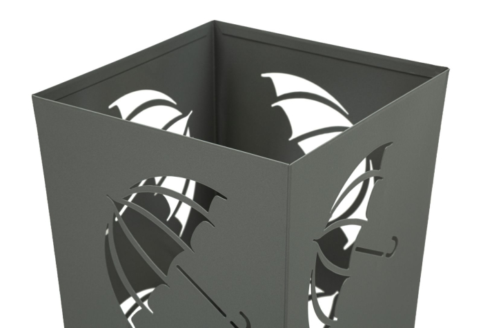 Suport pentru umbrele din metal gri cu decupaje decorative umbrelă [3]