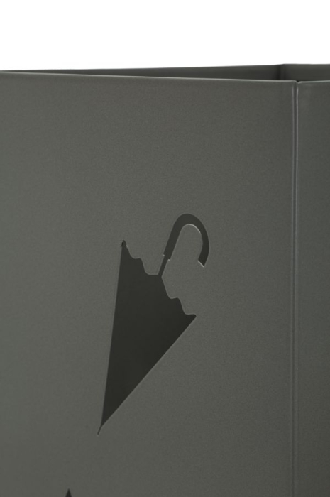 Suport pentru umbrele din metal gri cu decupaje geometrice romb [4]