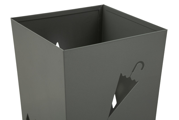 Suport pentru umbrele din metal gri cu decupaje geometrice romb [3]