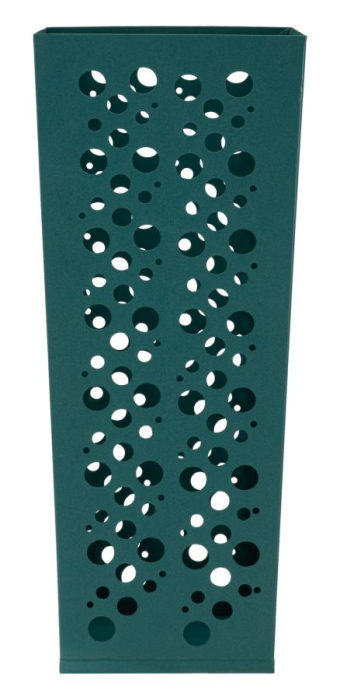 Suport pentru umbrele din metal verde petrol cu model perforat decorativ [5]