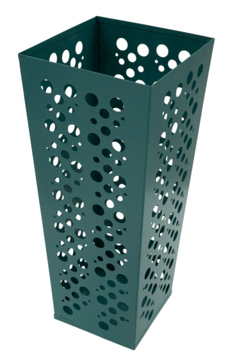 Suport pentru umbrele din metal verde petrol cu model perforat decorativ [2]