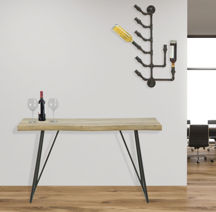 Suport sticle perete 8 locuri design industrial Manhattan CreativDeco [11]