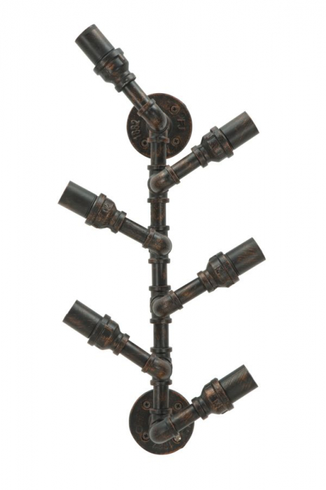 Suport sticle perete 6 locuri stil industrial Manhattan CreativDeco [1]