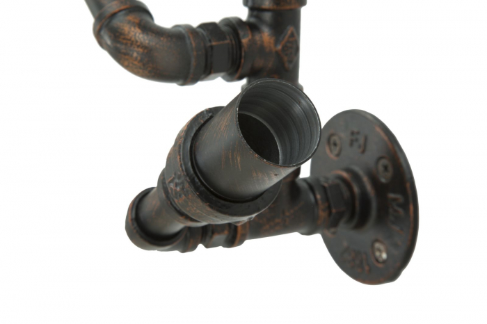 Suport sticle perete 6 locuri stil industrial Manhattan CreativDeco [8]