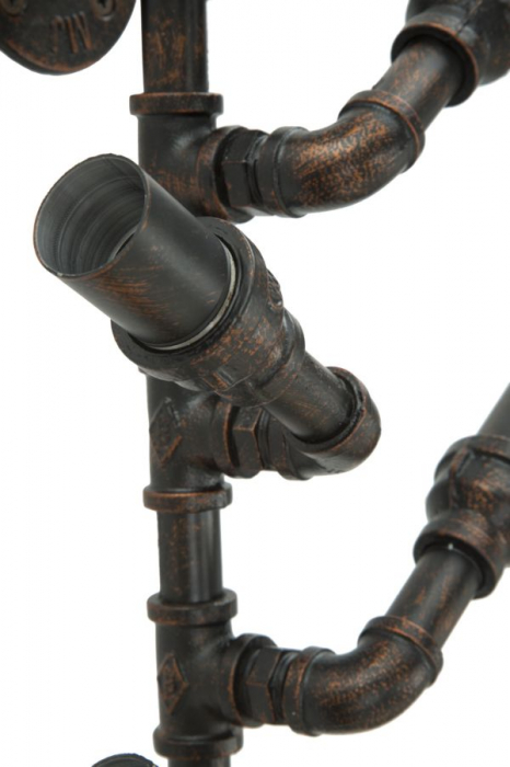 Suport sticle perete 6 locuri stil industrial Manhattan CreativDeco [5]