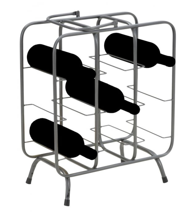 Suport sticle 9 locuri design industrial compact CreativDeco [8]