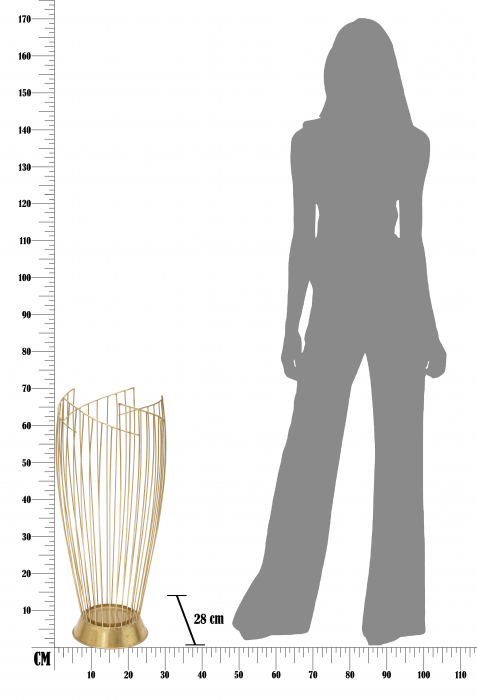 Suport umbrela Fashion, metal auriu [7]