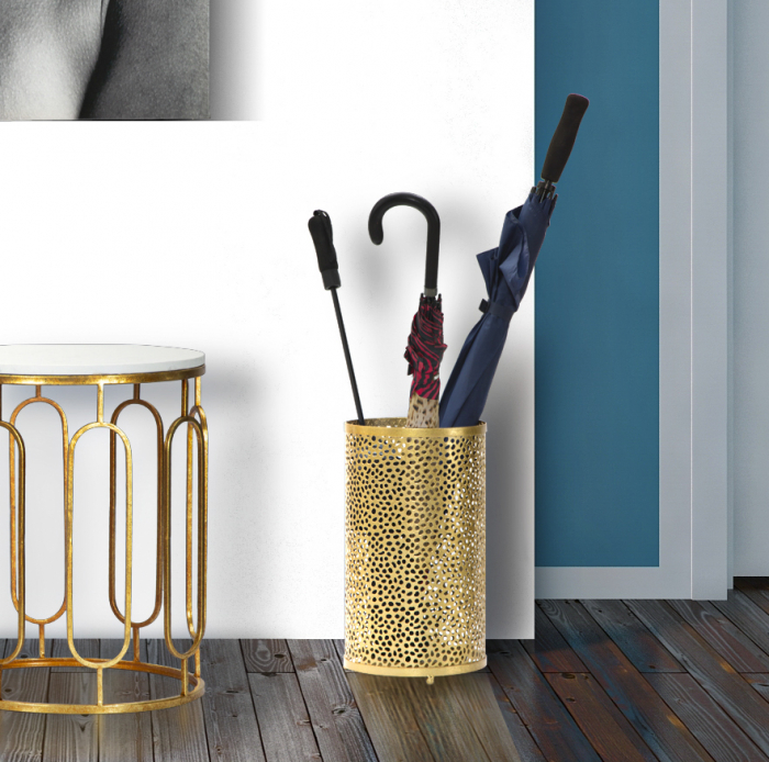 Suport umbrela Holes, metal auriu - creativdeco.ro [3]