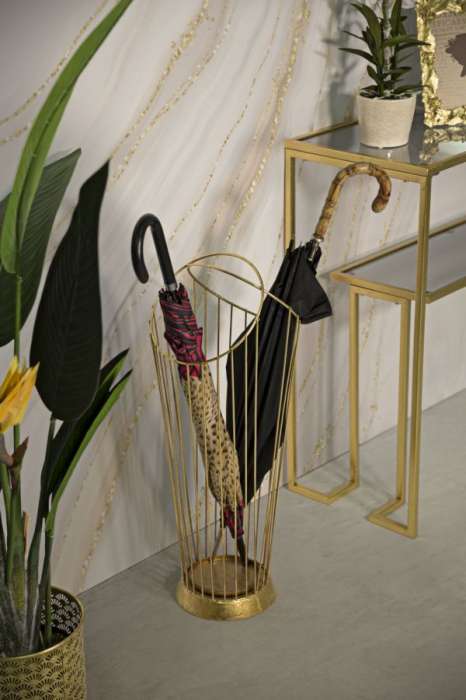 Suport umbrele auriu design clasic rafinat CreativDeco [7]